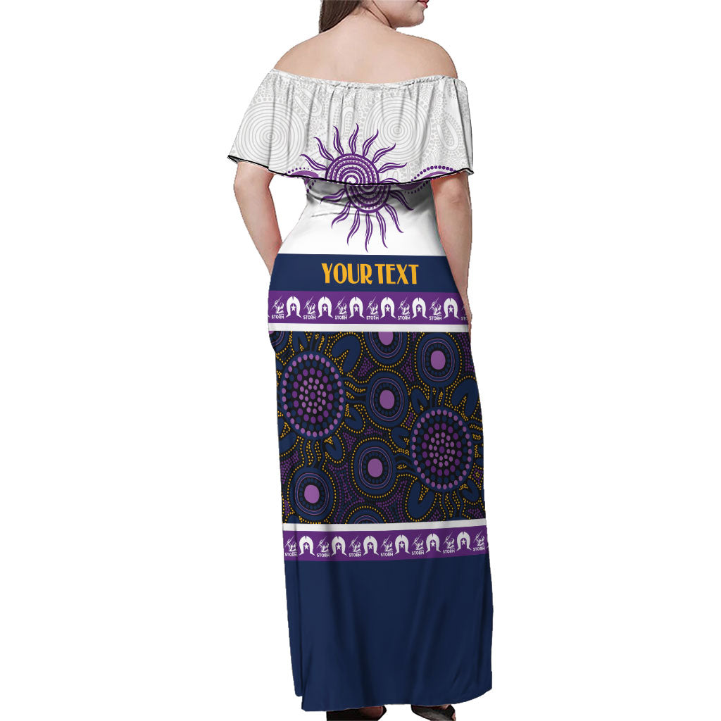 Storm NAIDOC Week Personalised Family Matching Off Shoulder Maxi Dress and Hawaiian Shirt Aboriginal Torres Strait Islanders Vibe