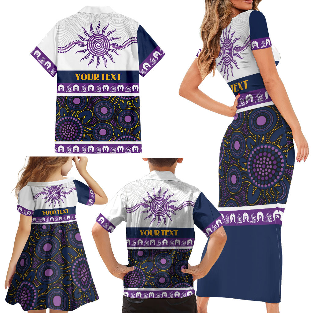 Storm NAIDOC Week Personalised Family Matching Short Sleeve Bodycon Dress and Hawaiian Shirt Aboriginal Torres Strait Islanders Vibe