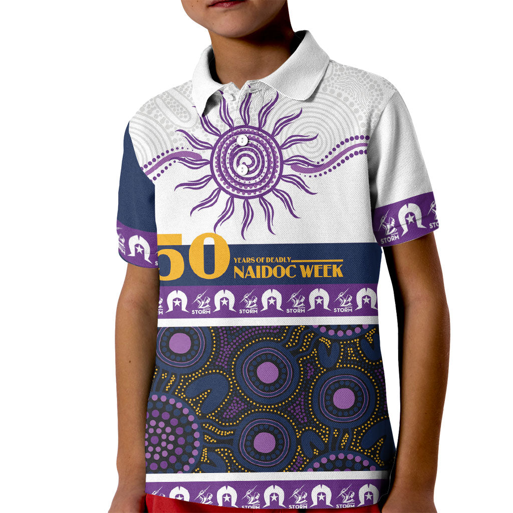 Storm NAIDOC Week Personalised Kid Polo Shirt Aboriginal Torres Strait Islanders Vibe