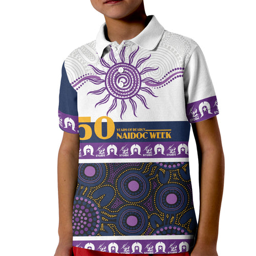 Storm NAIDOC Week Personalised Kid Polo Shirt Aboriginal Torres Strait Islanders Vibe
