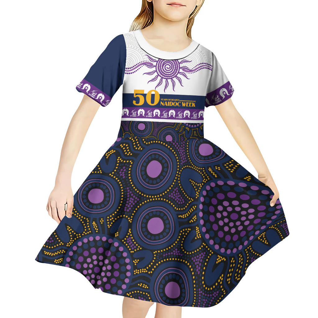 Storm NAIDOC Week Personalised Kid Short Sleeve Dress Aboriginal Torres Strait Islanders Vibe