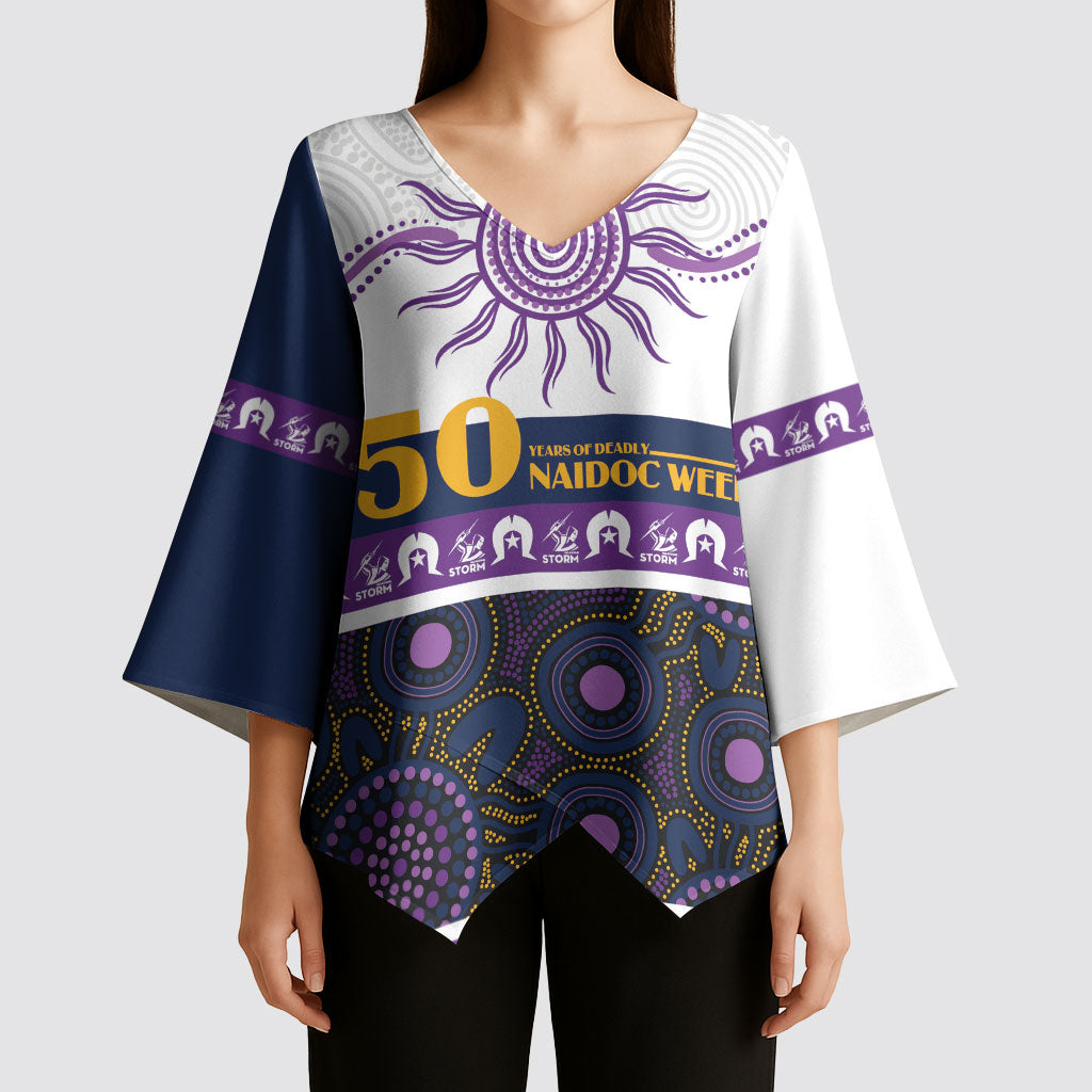 Storm NAIDOC Week Personalised Kimono Sleeve Blouse Aboriginal Torres Strait Islanders Vibe