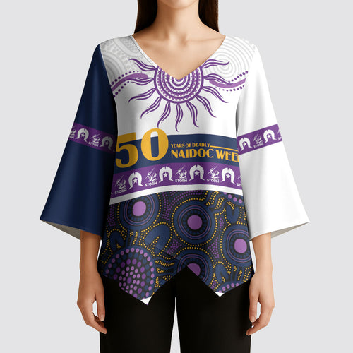 Storm NAIDOC Week Personalised Kimono Sleeve Blouse Aboriginal Torres Strait Islanders Vibe