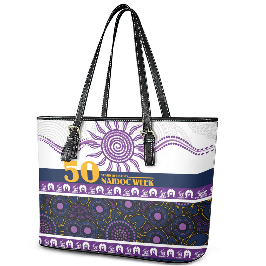 Storm NAIDOC Week Leather Tote Bag Aboriginal Torres Strait Islanders Vibe