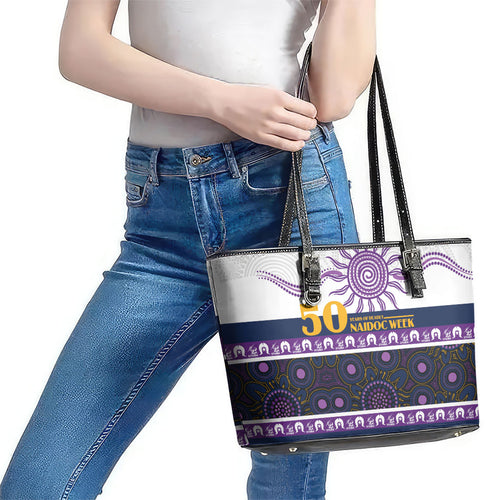 Storm NAIDOC Week Leather Tote Bag Aboriginal Torres Strait Islanders Vibe