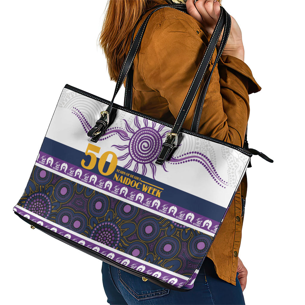 Storm NAIDOC Week Leather Tote Bag Aboriginal Torres Strait Islanders Vibe