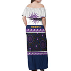 Storm NAIDOC Week Personalised Off Shoulder Maxi Dress Aboriginal Torres Strait Islanders Vibe
