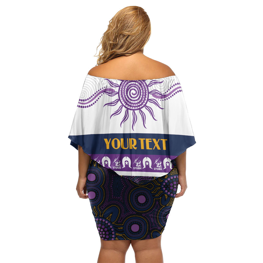 Storm NAIDOC Week Personalised Off Shoulder Short Dress Aboriginal Torres Strait Islanders Vibe