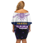 Storm NAIDOC Week Personalised Off Shoulder Short Dress Aboriginal Torres Strait Islanders Vibe