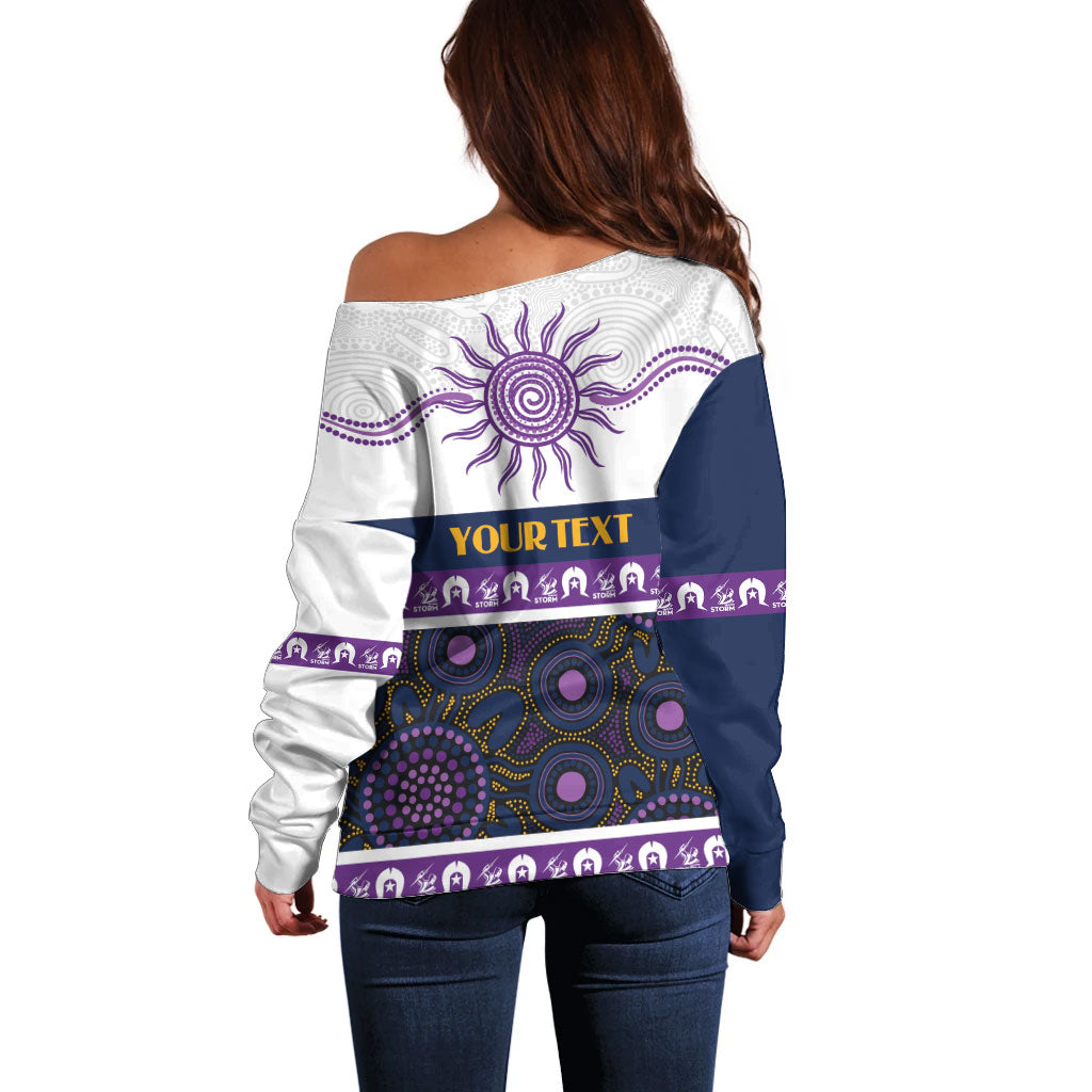 Storm NAIDOC Week Personalised Off Shoulder Sweater Aboriginal Torres Strait Islanders Vibe