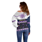 Storm NAIDOC Week Personalised Off Shoulder Sweater Aboriginal Torres Strait Islanders Vibe