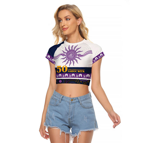Storm NAIDOC Week Personalised Raglan Cropped T Shirt Aboriginal Torres Strait Islanders Vibe