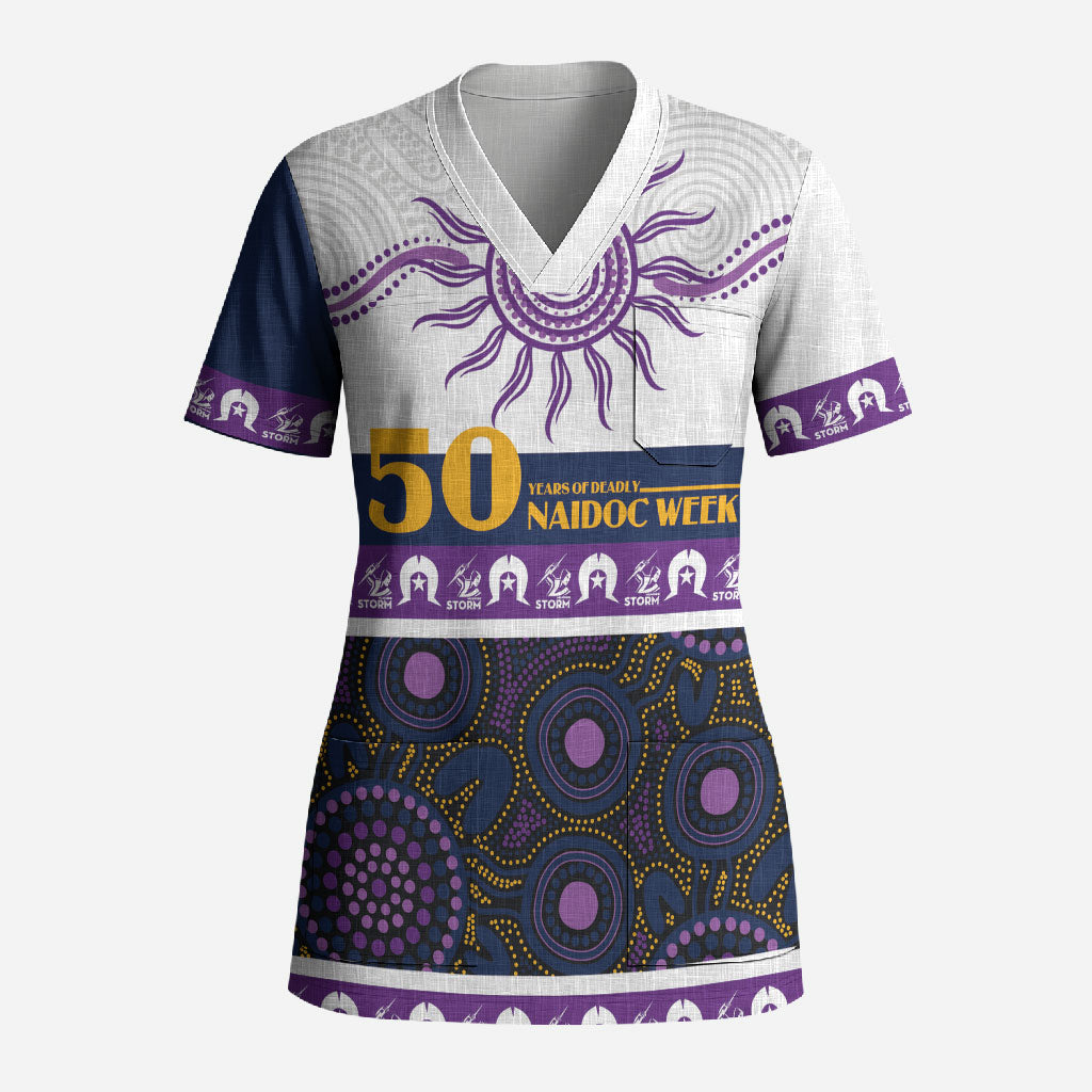 Storm NAIDOC Week Personalised Scrub Top Aboriginal Torres Strait Islanders Vibe