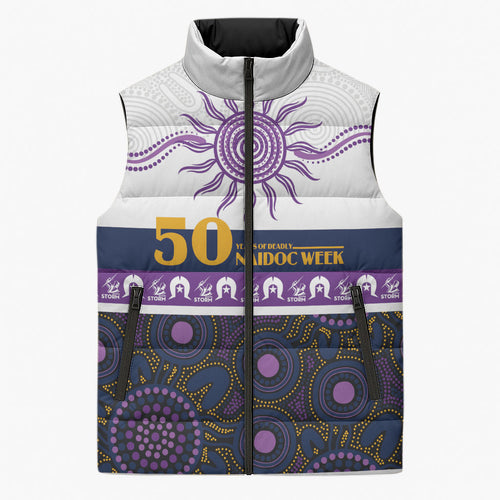Storm NAIDOC Week Personalised Sleeveless Puffer Jacket Aboriginal Torres Strait Islanders Vibe