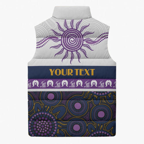 Storm NAIDOC Week Personalised Sleeveless Puffer Jacket Aboriginal Torres Strait Islanders Vibe