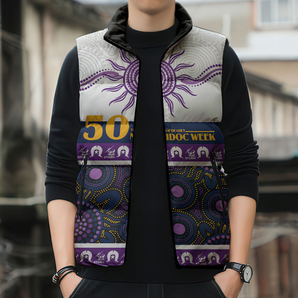 Storm NAIDOC Week Personalised Sleeveless Puffer Jacket Aboriginal Torres Strait Islanders Vibe