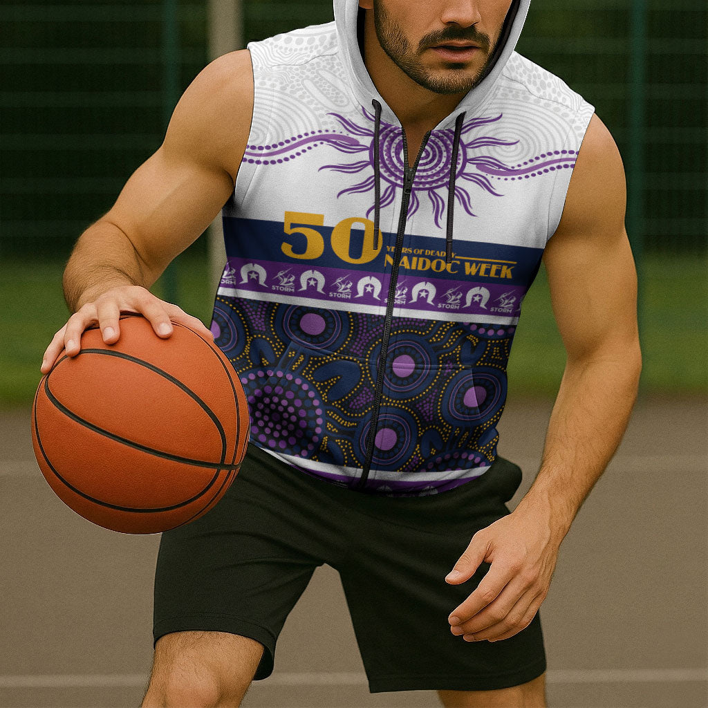 Storm NAIDOC Week Personalised Sleeveless Zip Hoodie Aboriginal Torres Strait Islanders Vibe