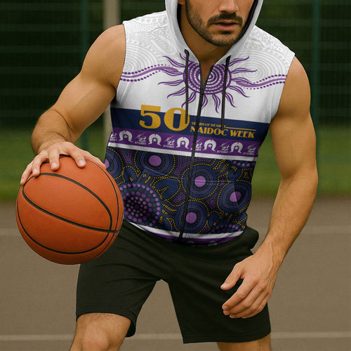 Storm NAIDOC Week Personalised Sleeveless Zip Hoodie Aboriginal Torres Strait Islanders Vibe