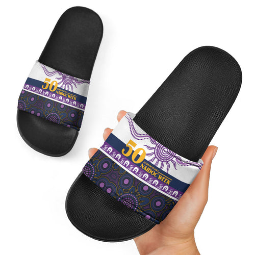 Storm NAIDOC Week Slide Sandals Aboriginal Torres Strait Islanders Vibe
