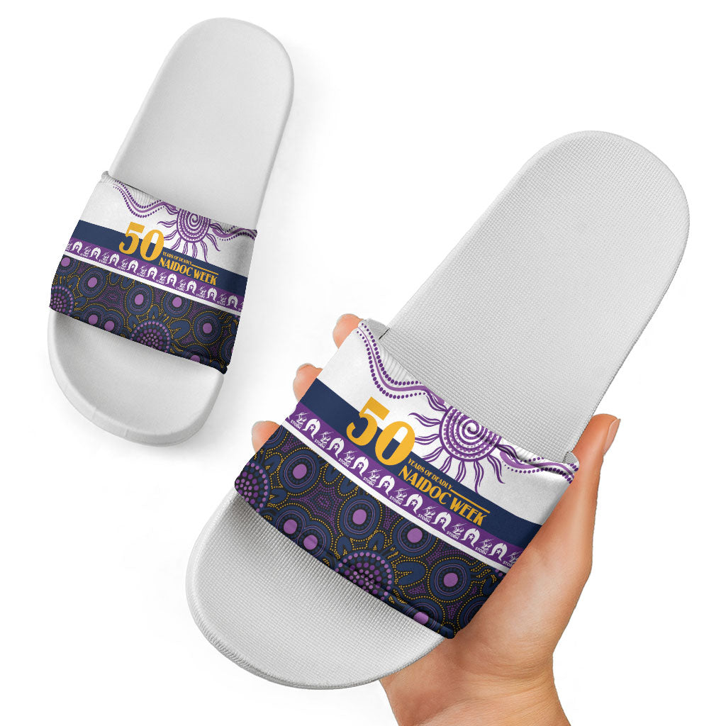 Storm NAIDOC Week Slide Sandals Aboriginal Torres Strait Islanders Vibe