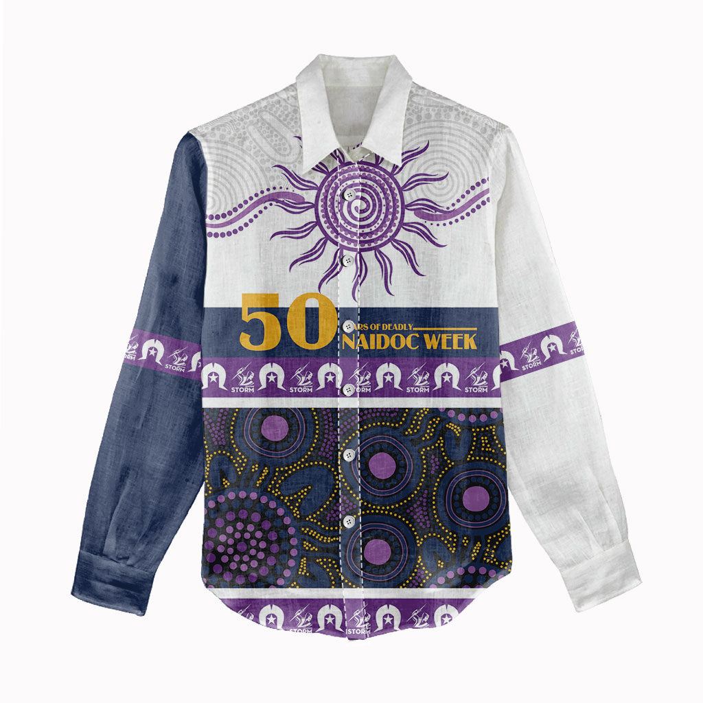 Storm NAIDOC Week Personalised Women Casual Shirt Aboriginal Torres Strait Islanders Vibe
