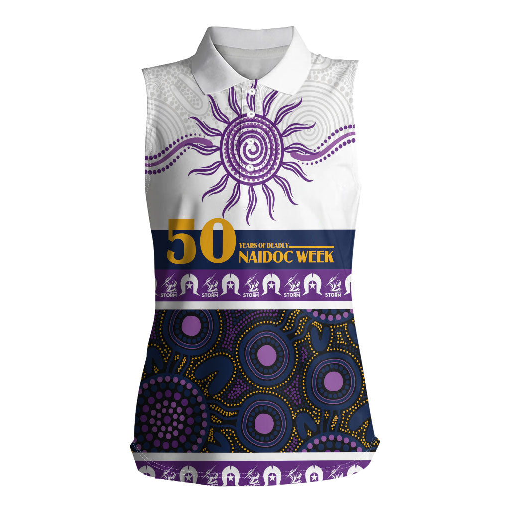 Storm NAIDOC Week Personalised Women Sleeveless Polo Shirt Aboriginal Torres Strait Islanders Vibe