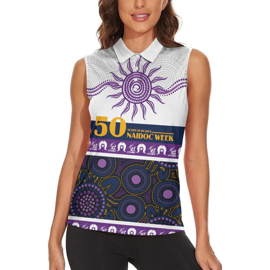 Storm NAIDOC Week Personalised Women Sleeveless Polo Shirt Aboriginal Torres Strait Islanders Vibe