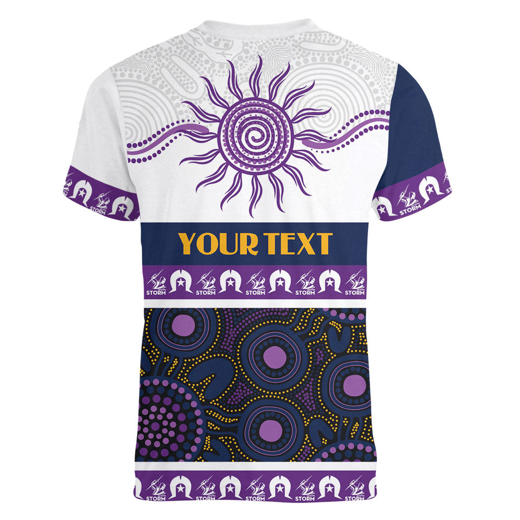 Storm NAIDOC Week Personalised Women V-Neck T-Shirt Aboriginal Torres Strait Islanders Vibe
