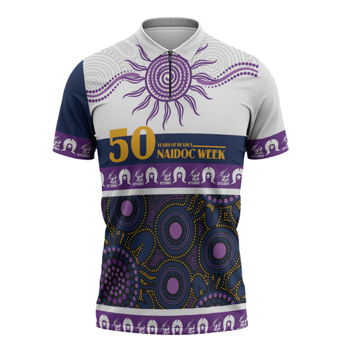 Storm NAIDOC Week Personalised Zipper Polo Shirt Aboriginal Torres Strait Islanders Vibe