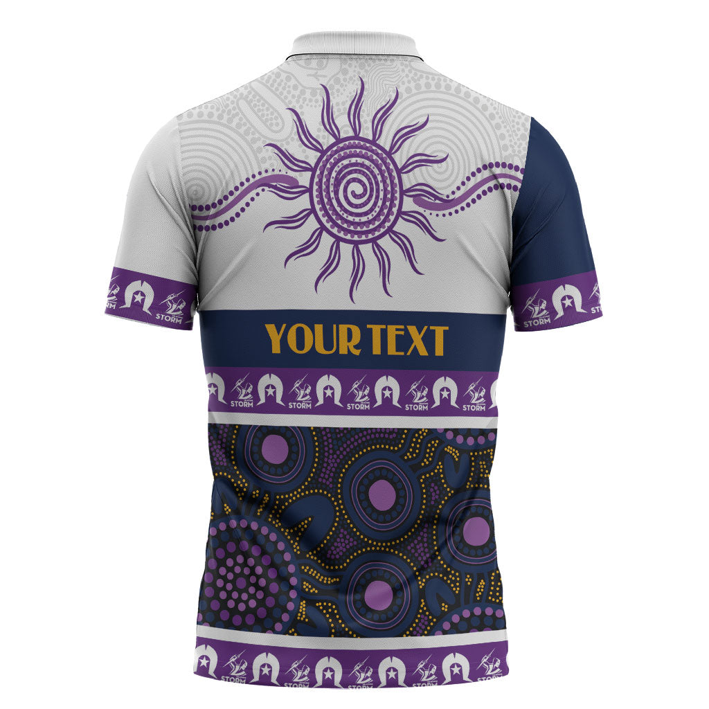 Storm NAIDOC Week Personalised Zipper Polo Shirt Aboriginal Torres Strait Islanders Vibe