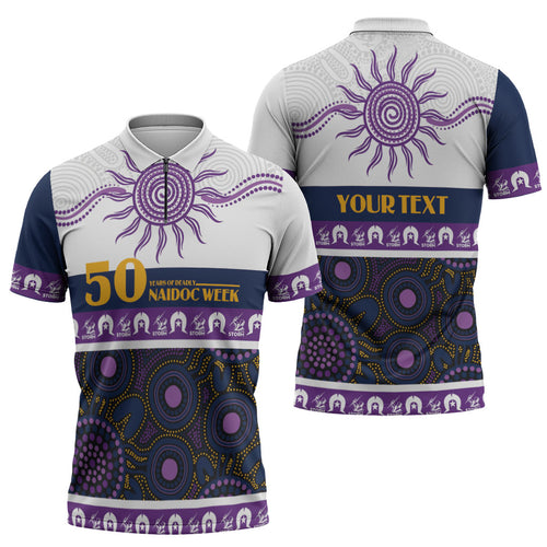 Storm NAIDOC Week Personalised Zipper Polo Shirt Aboriginal Torres Strait Islanders Vibe