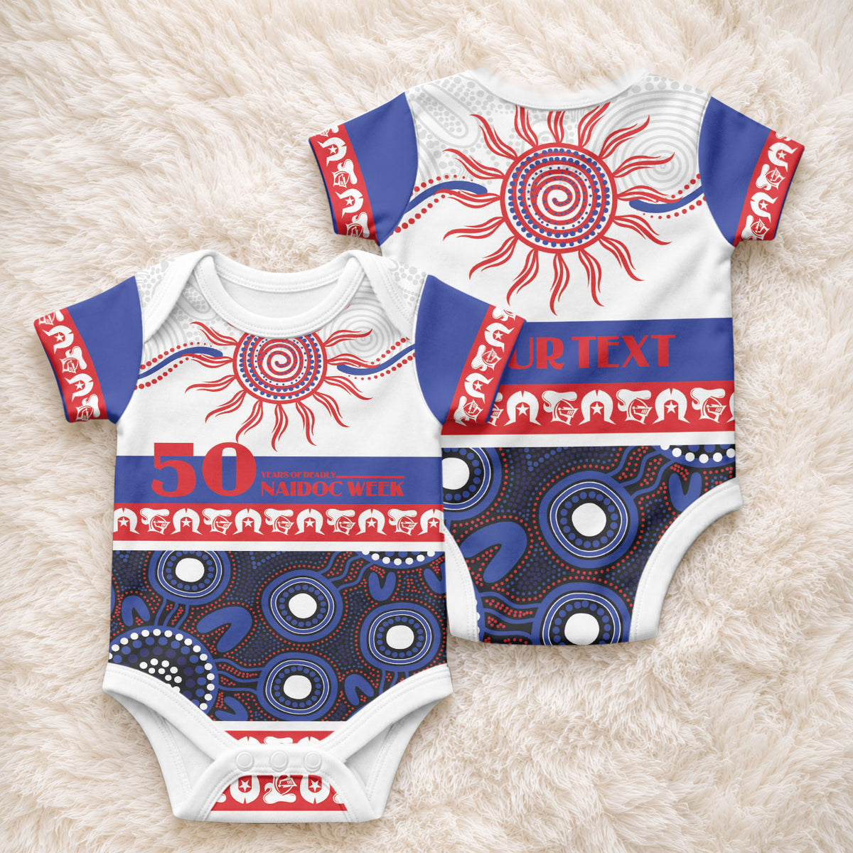Knights NAIDOC Week Personalised Baby Onesie Aboriginal Torres Strait Islanders Vibe