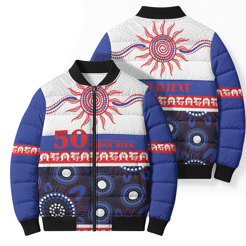 Knights NAIDOC Week Personalised Bomber Puffer Jacket Aboriginal Torres Strait Islanders Vibe
