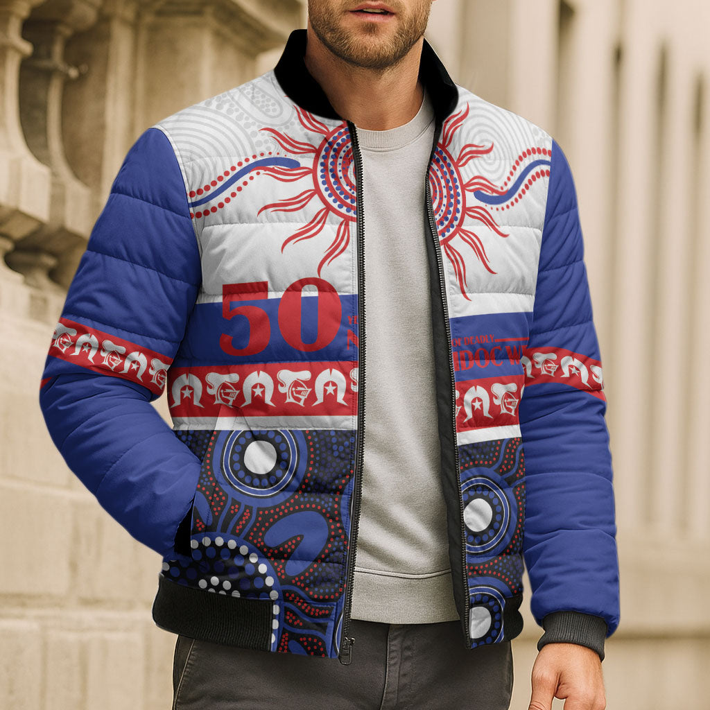 Knights NAIDOC Week Personalised Bomber Puffer Jacket Aboriginal Torres Strait Islanders Vibe