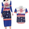 Knights NAIDOC Week Personalised Couples Matching Long Sleeve Bodycon Dress and Hawaiian Shirt Aboriginal Torres Strait Islanders Vibe
