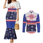 Knights NAIDOC Week Personalised Couples Matching Mermaid Dress and Long Sleeve Button Shirt Aboriginal Torres Strait Islanders Vibe