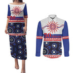 Knights NAIDOC Week Personalised Couples Matching Puletasi and Long Sleeve Button Shirt Aboriginal Torres Strait Islanders Vibe