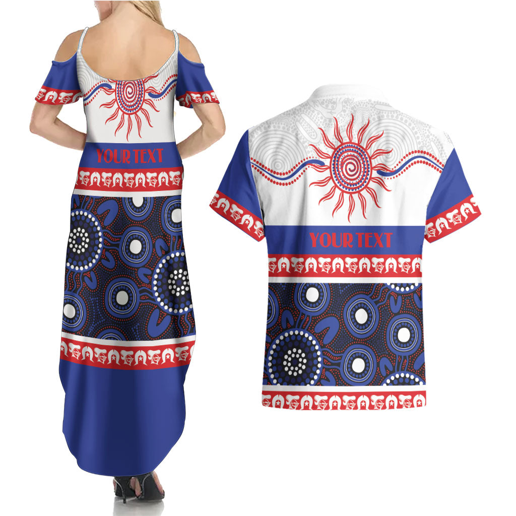 Knights NAIDOC Week Personalised Couples Matching Summer Maxi Dress and Hawaiian Shirt Aboriginal Torres Strait Islanders Vibe