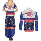 Knights NAIDOC Week Personalised Couples Matching Summer Maxi Dress and Long Sleeve Button Shirt Aboriginal Torres Strait Islanders Vibe
