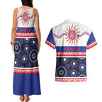 Knights NAIDOC Week Personalised Couples Matching Tank Maxi Dress and Hawaiian Shirt Aboriginal Torres Strait Islanders Vibe