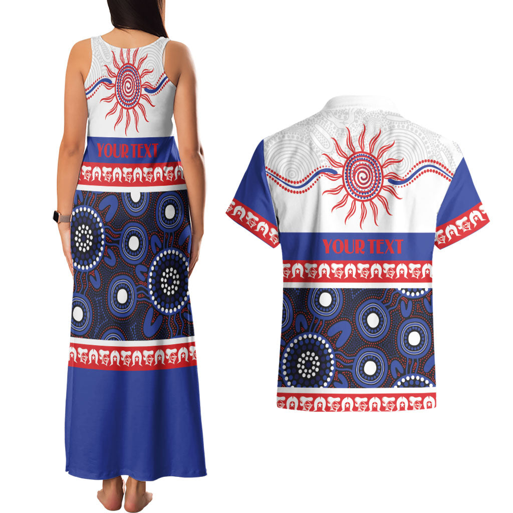 Knights NAIDOC Week Personalised Couples Matching Tank Maxi Dress and Hawaiian Shirt Aboriginal Torres Strait Islanders Vibe