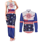 Knights NAIDOC Week Personalised Couples Matching Tank Maxi Dress and Long Sleeve Button Shirt Aboriginal Torres Strait Islanders Vibe