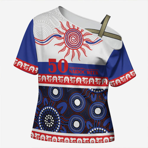 Knights NAIDOC Week Personalised Cross Shoulder Shirt Aboriginal Torres Strait Islanders Vibe