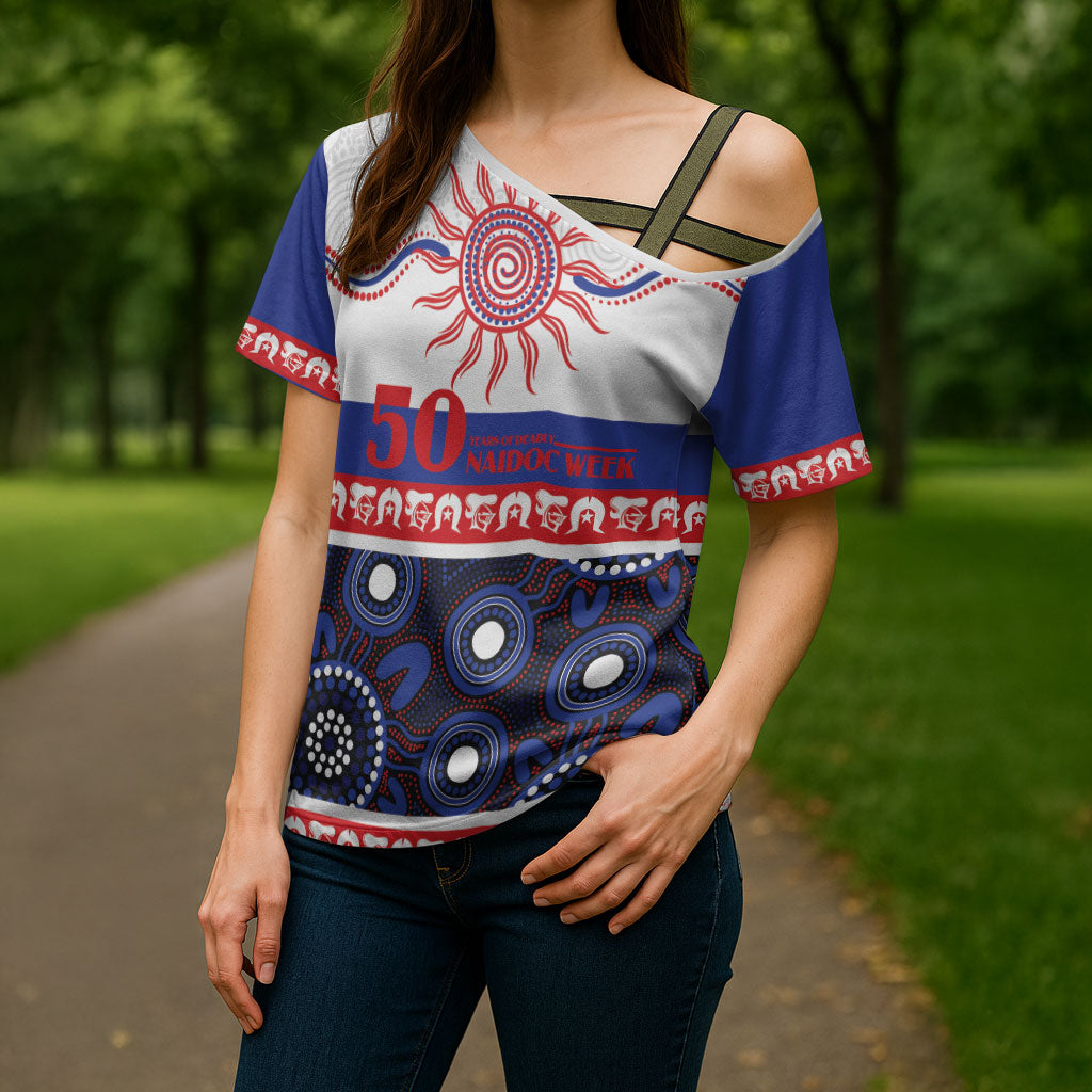 Knights NAIDOC Week Personalised Cross Shoulder Shirt Aboriginal Torres Strait Islanders Vibe