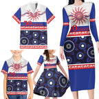 Knights NAIDOC Week Personalised Family Matching Long Sleeve Bodycon Dress and Hawaiian Shirt Aboriginal Torres Strait Islanders Vibe