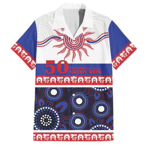 Knights NAIDOC Week Personalised Family Matching Long Sleeve Bodycon Dress and Hawaiian Shirt Aboriginal Torres Strait Islanders Vibe