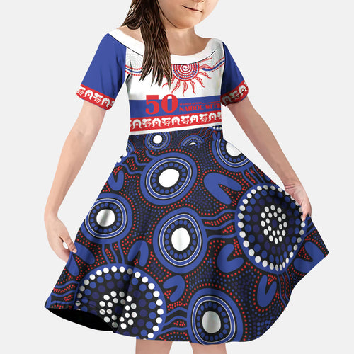 Knights NAIDOC Week Personalised Family Matching Off Shoulder Maxi Dress and Hawaiian Shirt Aboriginal Torres Strait Islanders Vibe