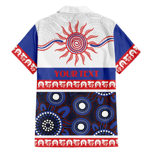 Knights NAIDOC Week Personalised Family Matching Off Shoulder Maxi Dress and Hawaiian Shirt Aboriginal Torres Strait Islanders Vibe