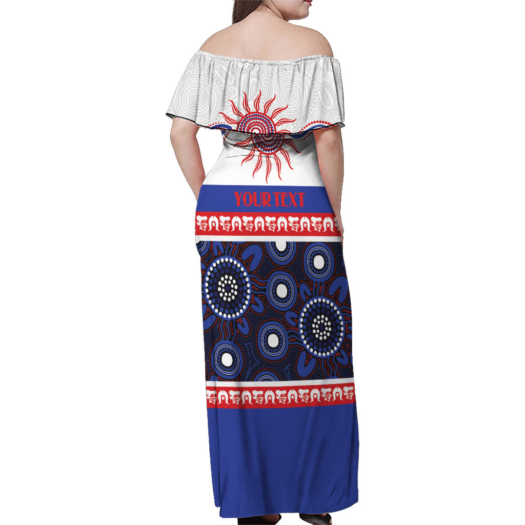 Knights NAIDOC Week Personalised Family Matching Off Shoulder Maxi Dress and Hawaiian Shirt Aboriginal Torres Strait Islanders Vibe