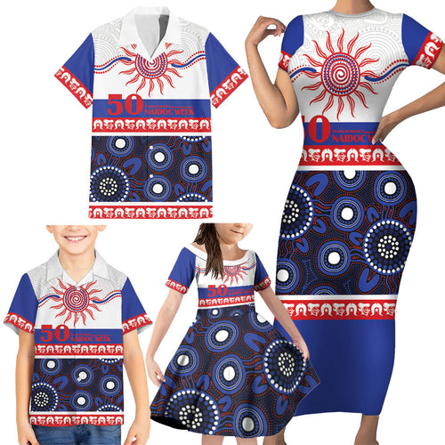 Knights NAIDOC Week Personalised Family Matching Short Sleeve Bodycon Dress and Hawaiian Shirt Aboriginal Torres Strait Islanders Vibe